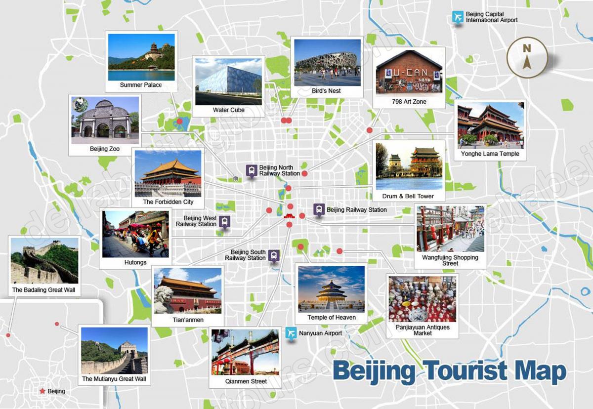 Mapa turístico de Pequim (Pequim)